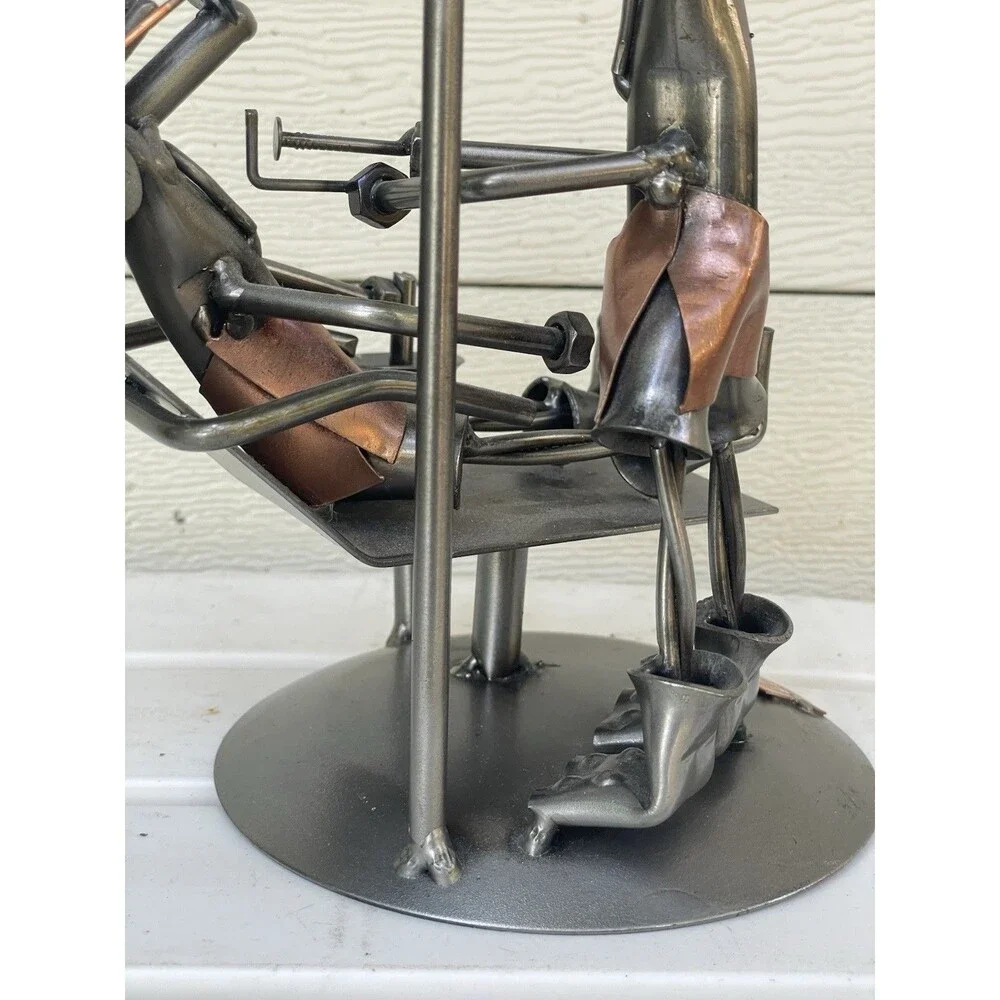 Handmade Nuts & Bolts Dentist Metal Sculpture Figurine Folk Art Dental Gift